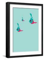 Three Little Birds Annimo-null-Framed Art Print