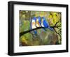 Three Little Bluebirds-Blenda Tyvoll-Framed Giclee Print