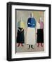 Three Little Girls, 1928-32-Kasimir Malevich-Framed Giclee Print