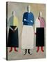 Three Little Girls, 1928-32-Kasimir Malevich-Stretched Canvas