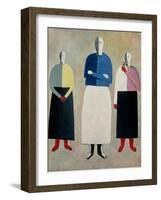 Three Little Girls, 1928-32-Kasimir Malevich-Framed Giclee Print