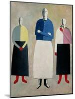 Three Little Girls, 1928-32-Kasimir Malevich-Mounted Giclee Print