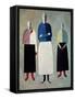 Three Little Girls. 1928-32-Kasimir Malewitsch-Framed Stretched Canvas