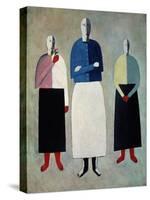 Three Little Girls. 1928-32-Kasimir Malewitsch-Stretched Canvas