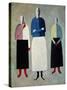 Three Little Girls. 1928-32-Kasimir Malewitsch-Stretched Canvas