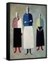 Three Little Girls. 1928-32-Kasimir Malewitsch-Framed Stretched Canvas