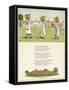 Three Little Girls in Straw Bonnets-Kate Greenaway-Framed Stretched Canvas