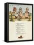 Three Little Girls Sitting on a Fence-Kate Greenaway-Framed Stretched Canvas