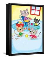 Three Little Kittens - Turtle-Elisa Chavarri-Framed Stretched Canvas