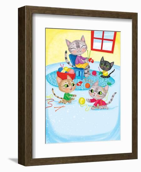 Three Little Kittens - Turtle-Elisa Chavarri-Framed Giclee Print