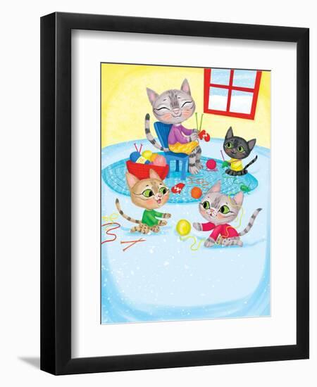 Three Little Kittens - Turtle-Elisa Chavarri-Framed Giclee Print