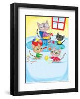 Three Little Kittens - Turtle-Elisa Chavarri-Framed Premium Giclee Print