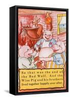 Three Little Pigs-null-Framed Stretched Canvas