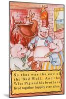 Three Little Pigs-null-Mounted Giclee Print