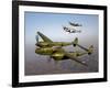 Three Lockheed P-38 Lightnings in Flight-Stocktrek Images-Framed Photographic Print