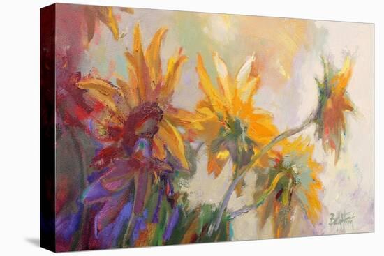 Three Long Blossoms-Beth A. Forst-Stretched Canvas