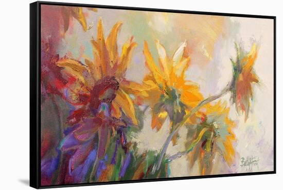 Three Long Blossoms-Beth A. Forst-Framed Stretched Canvas