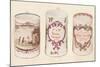 Three Lowestoft Mugs, (18th Centur), 1937-null-Mounted Giclee Print