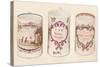 Three Lowestoft Mugs, (18th Centur), 1937-null-Stretched Canvas