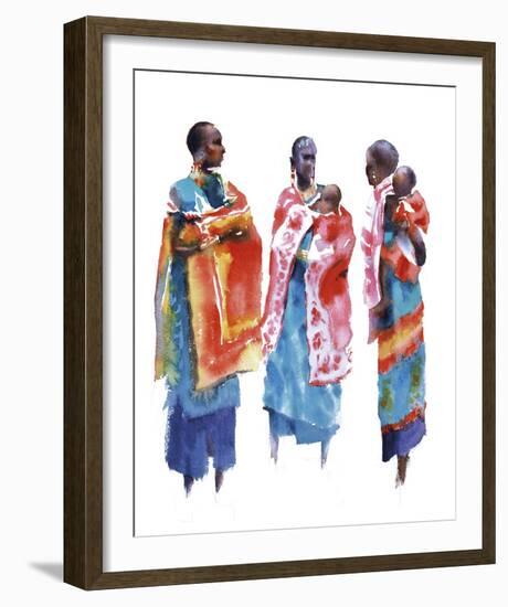Three Maasai Women-Hazel Soan-Framed Giclee Print