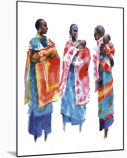 Three Maasai Women-Hazel Soan-Mounted Giclee Print