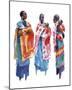 Three Maasai Women-Hazel Soan-Mounted Giclee Print