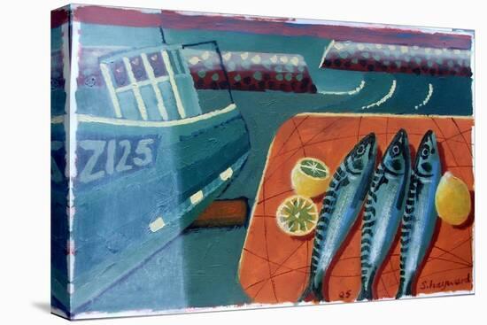 Three Mackerel-Sara Hayward-Stretched Canvas