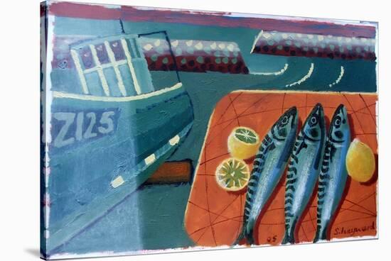 Three Mackerel-Sara Hayward-Stretched Canvas