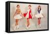 Three Majorettes, Retro-null-Framed Stretched Canvas