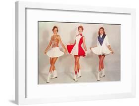 Three Majorettes, Retro-null-Framed Art Print