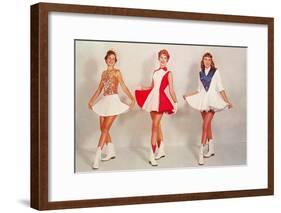 Three Majorettes, Retro-null-Framed Art Print