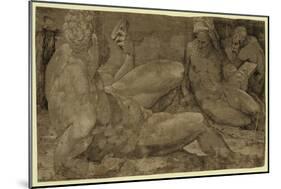 Three Male Figures, Between 1500 and 1550-Domenico Beccafumi-Mounted Giclee Print