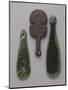 Three Maori Hand Clubs Including Two Made from Nephrite-null-Mounted Giclee Print