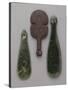 Three Maori Hand Clubs Including Two Made from Nephrite-null-Stretched Canvas