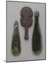 Three Maori Hand Clubs Including Two Made from Nephrite-null-Mounted Giclee Print