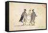 Three Masked Figures in Carnival Costume-Francesco Guardi-Framed Stretched Canvas