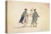 Three Masked Figures in Carnival Costume-Francesco Guardi-Stretched Canvas