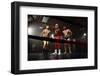 Three Masked Wrestlers Stand in Ring-morganlstudios-Framed Photographic Print