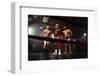 Three Masked Wrestlers Stand in Ring-morganlstudios-Framed Photographic Print