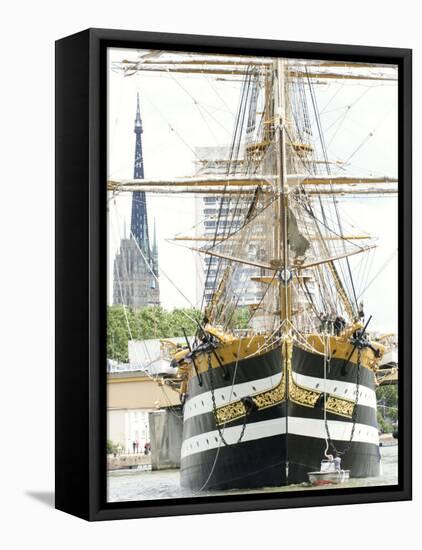 Three Masted Boat, Amerigo Vespucci from Italy During Armada 2008, Rouen, Normandy, France-Thouvenin Guy-Framed Stretched Canvas