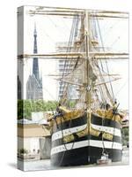 Three Masted Boat, Amerigo Vespucci from Italy During Armada 2008, Rouen, Normandy, France-Thouvenin Guy-Stretched Canvas