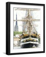 Three Masted Boat, Amerigo Vespucci from Italy During Armada 2008, Rouen, Normandy, France-Thouvenin Guy-Framed Photographic Print