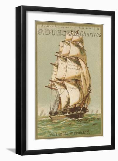 Three-Masted Merchant Ship-null-Framed Art Print