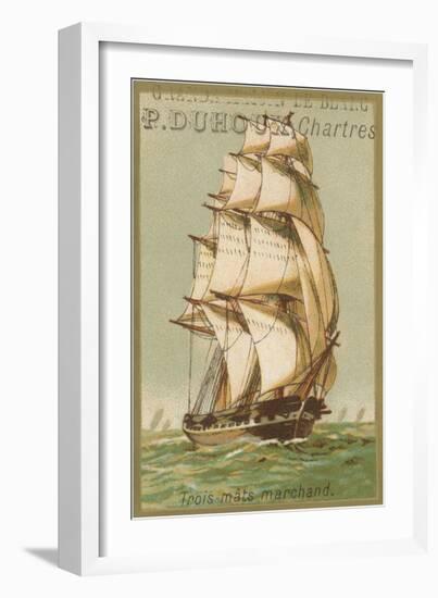 Three-Masted Merchant Ship-null-Framed Art Print