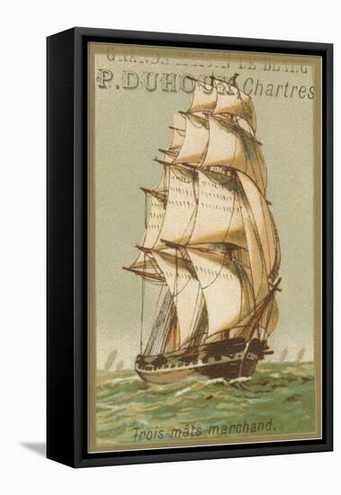 Three-Masted Merchant Ship-null-Framed Stretched Canvas