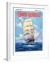 "Three Masted Schooner," Country Gentleman Cover, March 1, 1932-Anton Otto Fischer-Framed Giclee Print