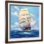 "Three Masted Schooner,"March 1, 1932-Anton Otto Fischer-Framed Giclee Print