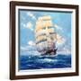 "Three Masted Schooner,"March 1, 1932-Anton Otto Fischer-Framed Giclee Print