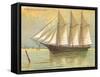 Three-masted Schooner-null-Framed Stretched Canvas