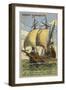 Three-Masted Trading Galleon, 15th Century-null-Framed Giclee Print